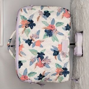 NEW Vera Bradley Quilted Floral Workstation Ultralight Crossbody Laptop Bag